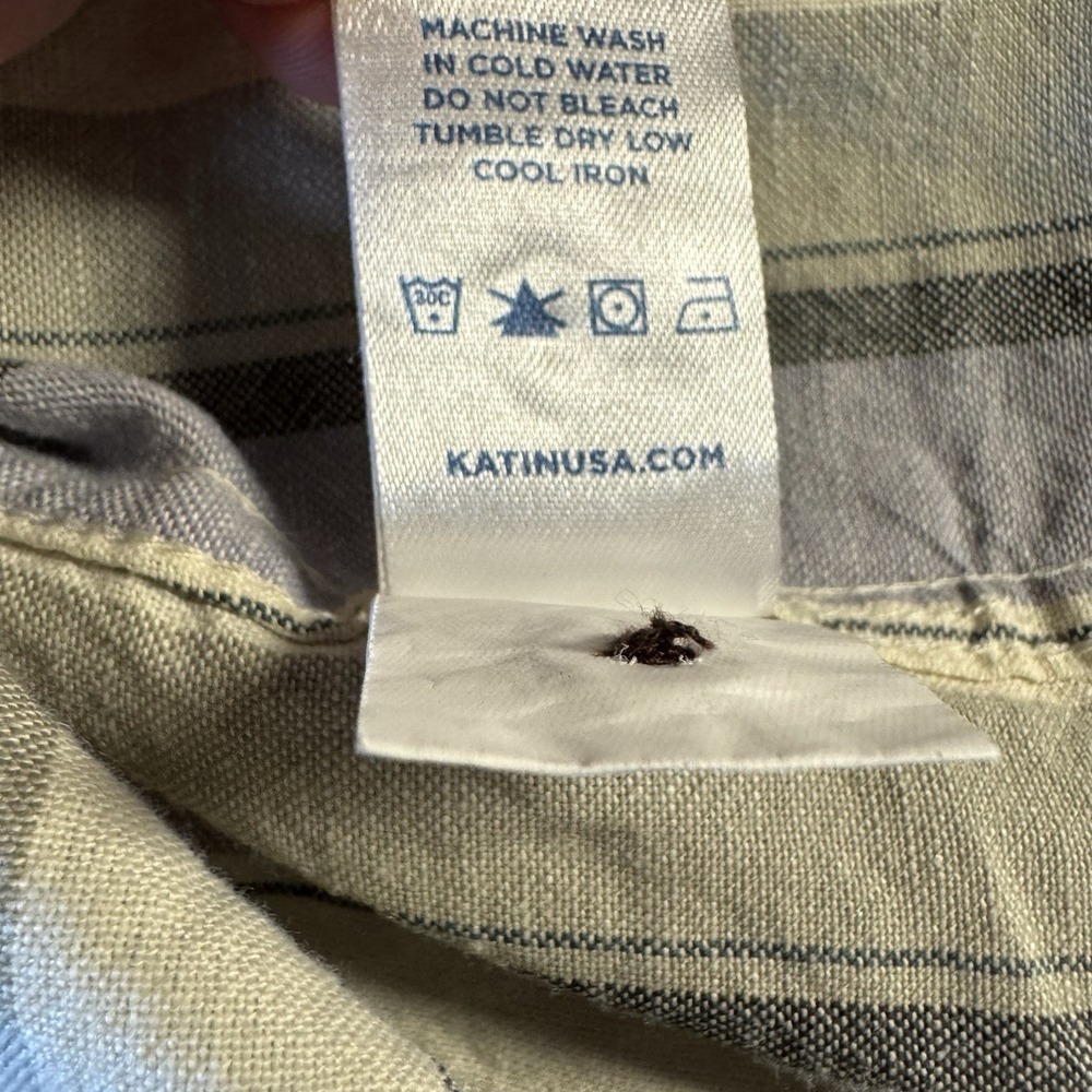 Katin Striped Button-Down Shirt in Blue and Cream - Picture 8 of 9